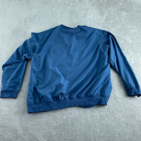 Duluth Trading Co 2XL/Tall Mens V-Neck Blue Polyester Scrub Top 5760 - Picture 2 of 7